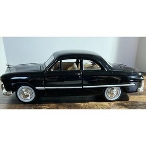 1949 Ford Jet Black Coupe 1:24 Diecast Model Doors Hood Trunk Open